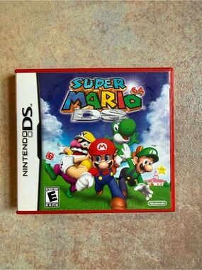 Nintendo Super Mario DS Game - Red Case with Colorful Artwork